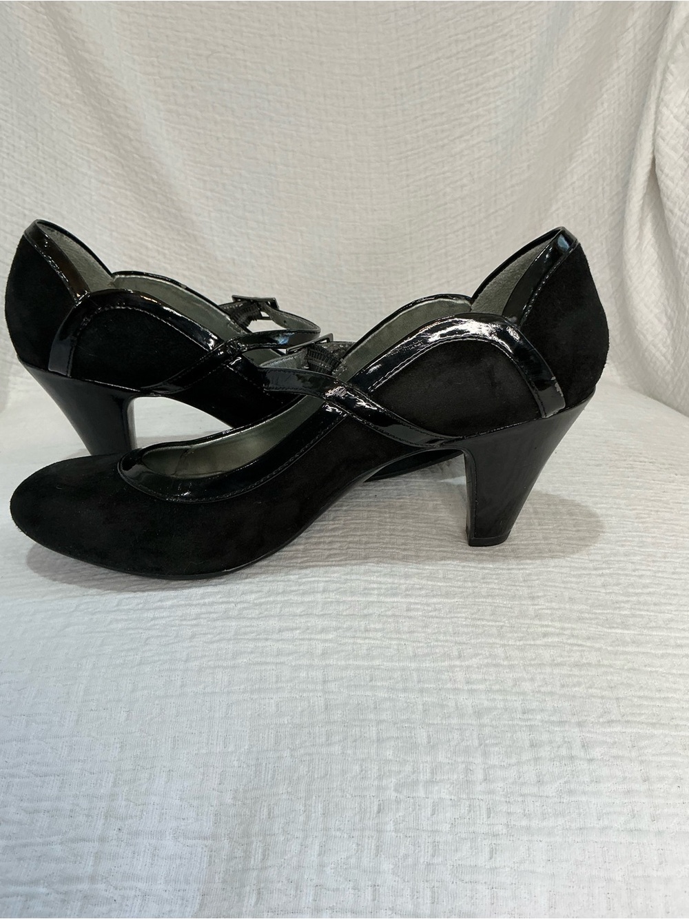 🤎 Naturalizer Brigid Black Leather 3” Heeled Mary JanePumps Heels Shoes Size 6.5 - Picture 6 of 7